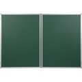 Доска магнитно-меловая 100х300см Attache 3-х секционная зеленая, лак