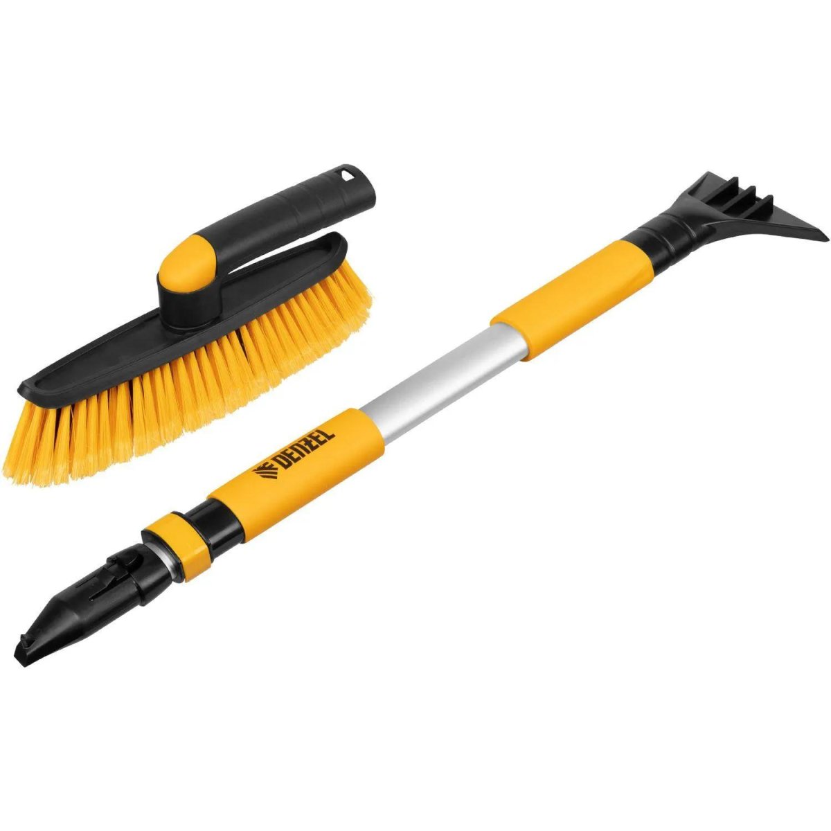 Щетка со скребком, телескоп, поворотная голова Denzel 75-112см 55326