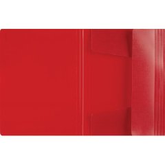 Папка на резинках Комус Шелк красная