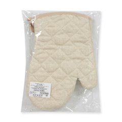 Набор кух. (рукавица стег.18х28см -2шт), рогожка, 160г/м2, Рант бежевый