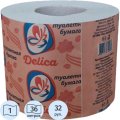 Бумага туалетная Delica 1 слой 36 метров на втулке 32 рул/уп