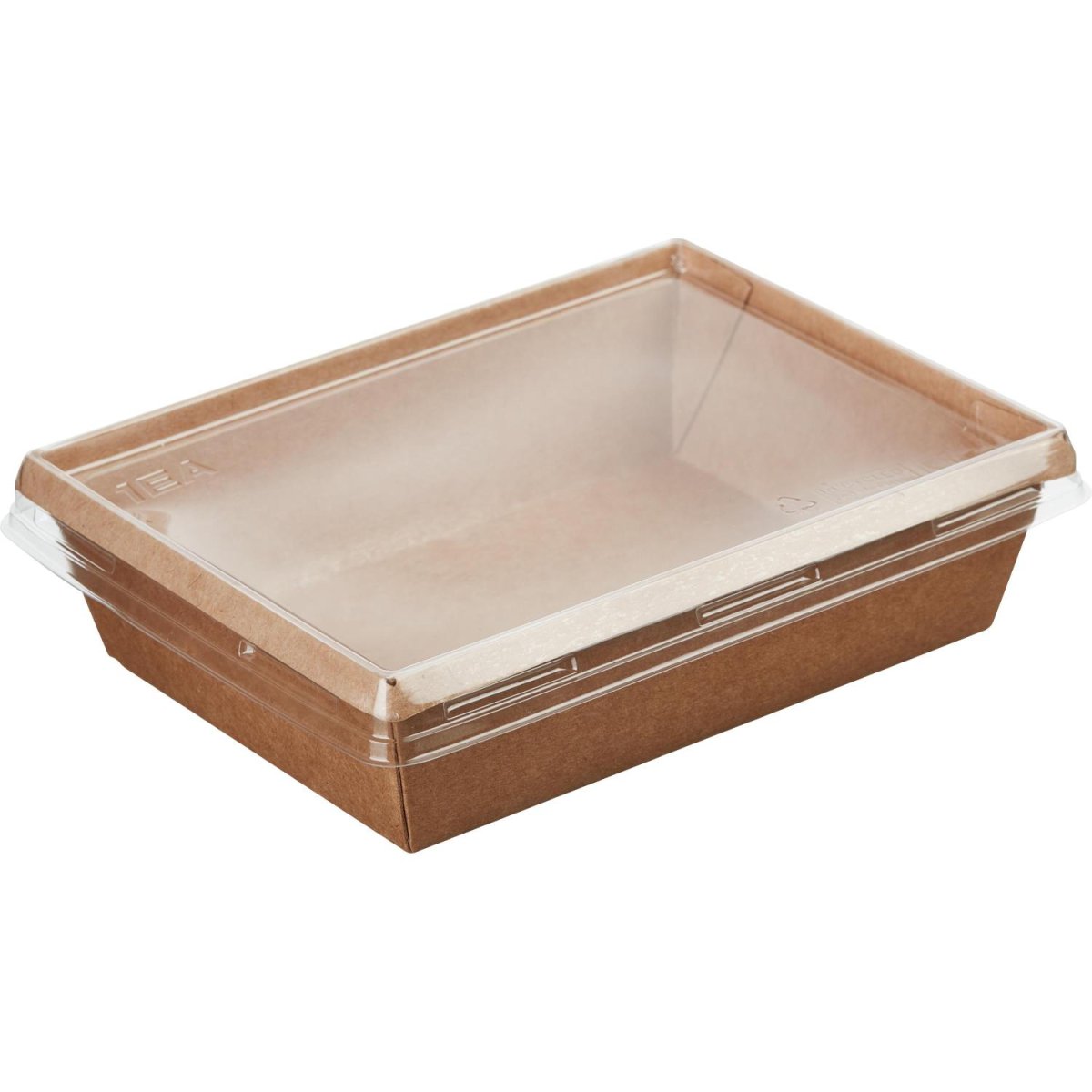 Крышка ПЭТ OneClick (lid 500/0) д/бум.конт., прозр.плос.,400шт/кор