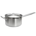 Сотейник с крышкой LUXSTAHL две ручки 6,3л нерж.сталь d=24см h=14см, кт1746