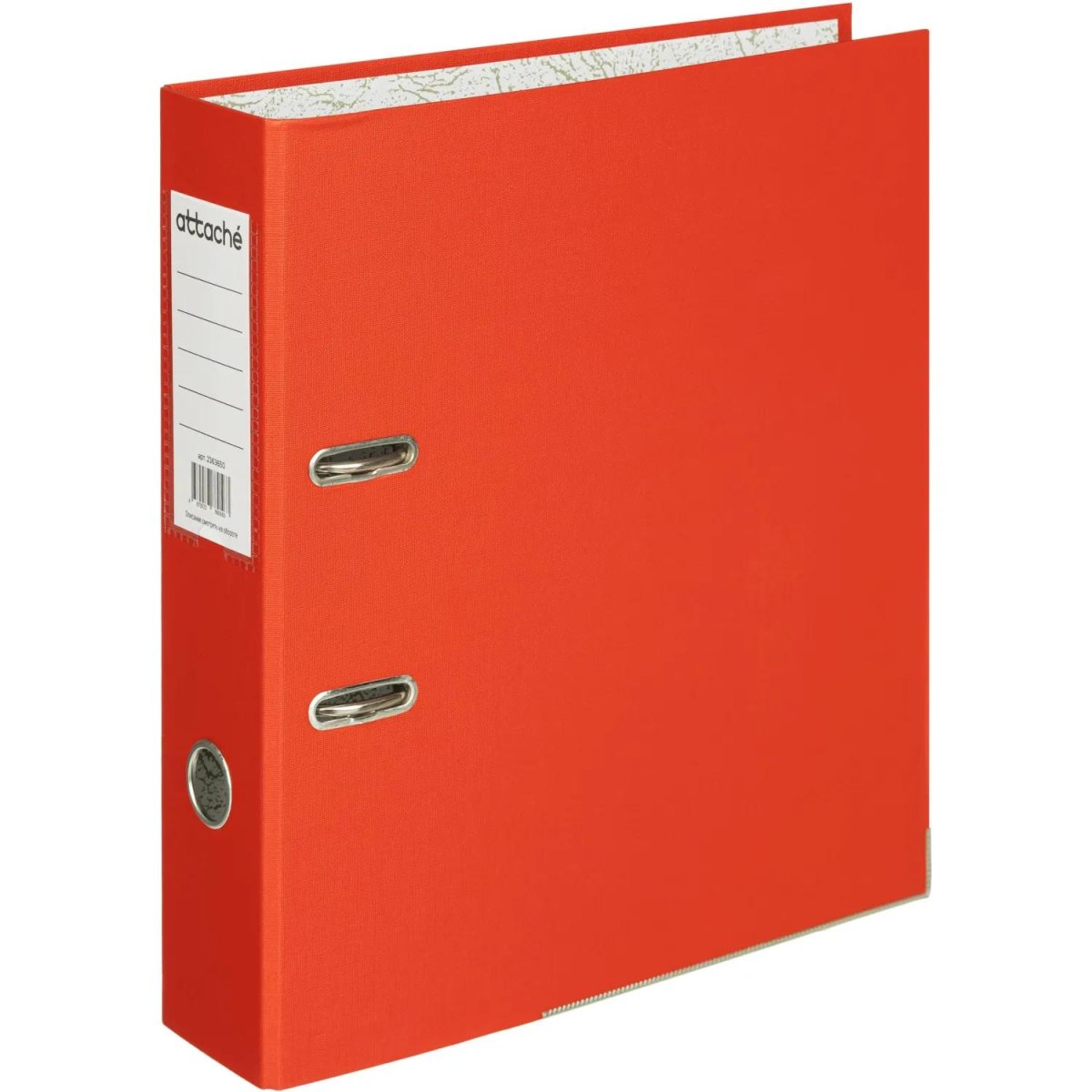 Папка-регистратор 75 мм Attache А4, красная, РР/бумага, мет. уголок