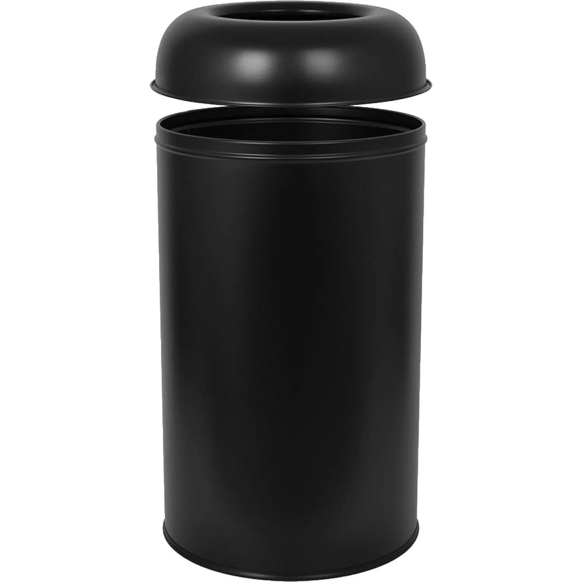 Контейнер для мусора (корзина) Luscan Prof 50л,матов.черный с кругл.крышкой