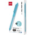 Ручка шариковая автомат. Deli EQ51-BL,иг.нак 0,7,мягк.грип,син,в асс