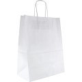 Пакет бумажный 240х140х280 мм, 80 гр/м2,с круч. ручками, белый, 300 шт/уп