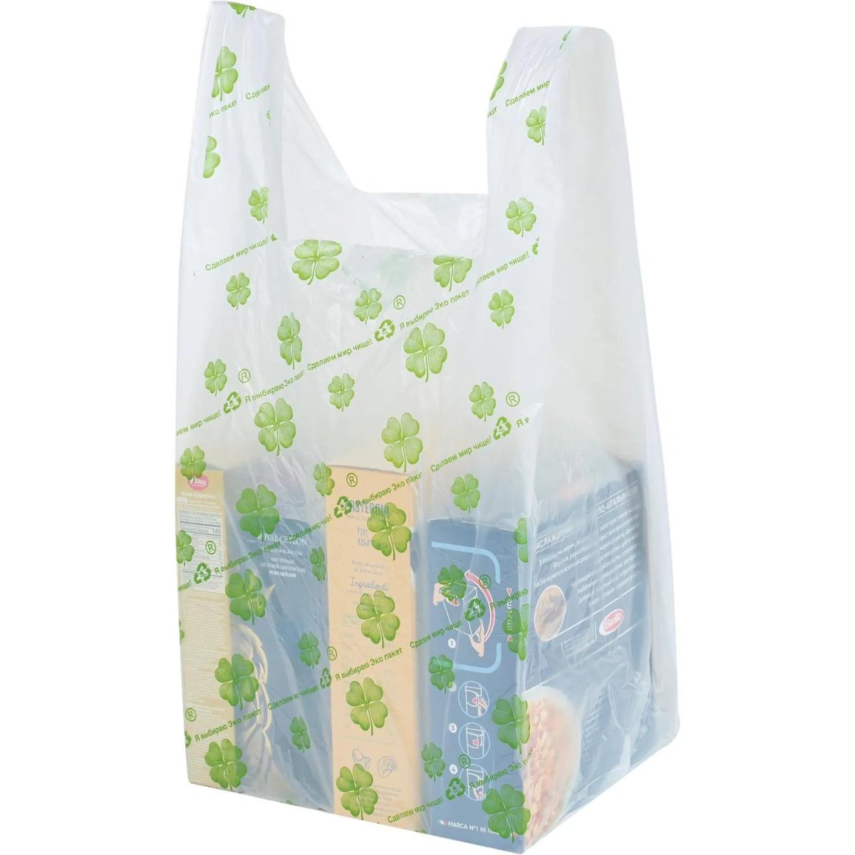 Пакет-майка Пакет Майка БИО с рисунком, 32x65x2x7 см, 23 мкм, 50 шт./уп