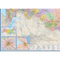 Карта настенная Транспорт России и сопредельных гос-в 1:3,7млн.2,33х1,58м