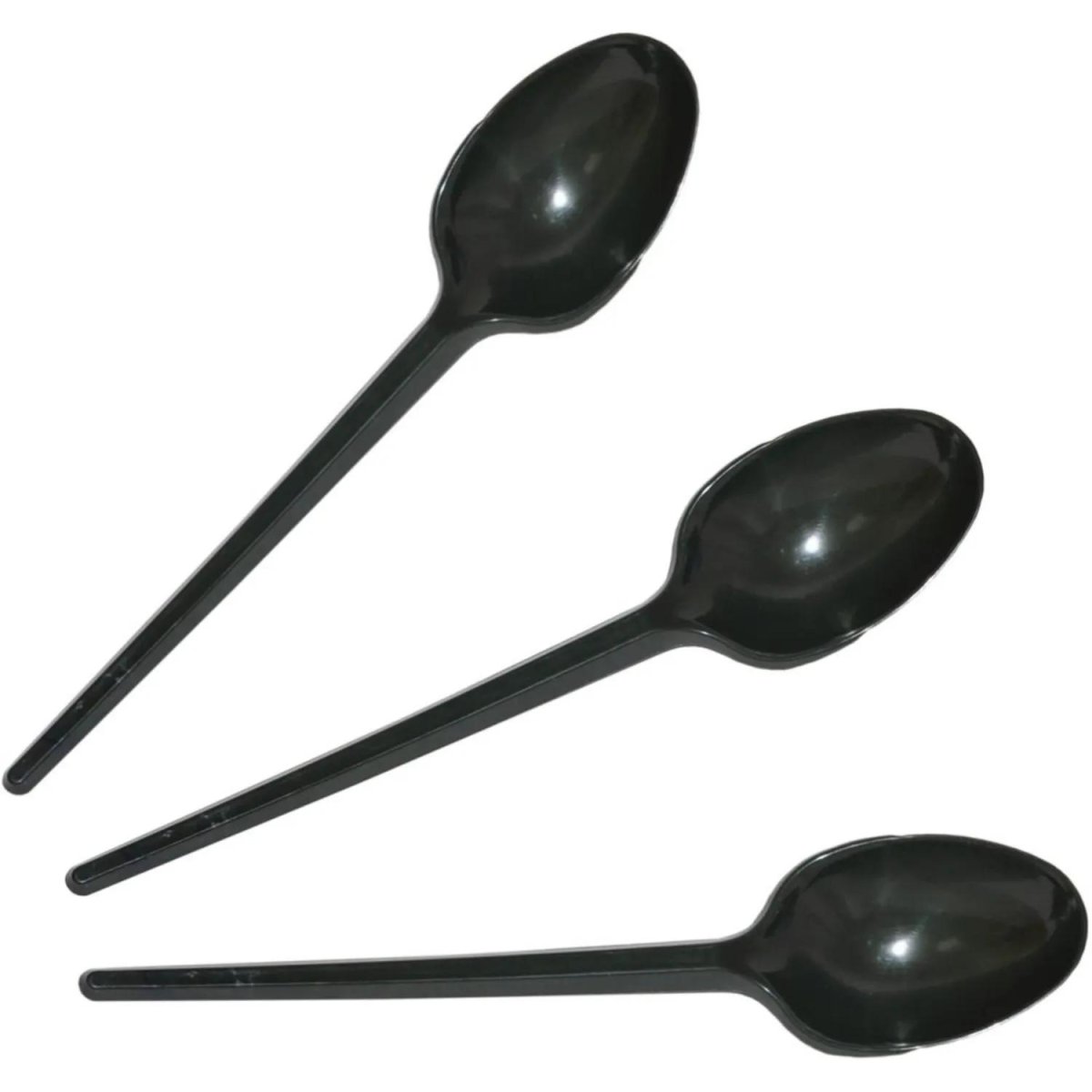 Ложка одноразовая столовая 165мм, черная, ПС 100шт/уп