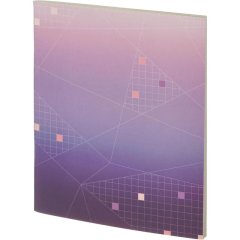 Тетрадь общая А5,48л,кл,скоб,офсет-2 Ice фиолет/красная