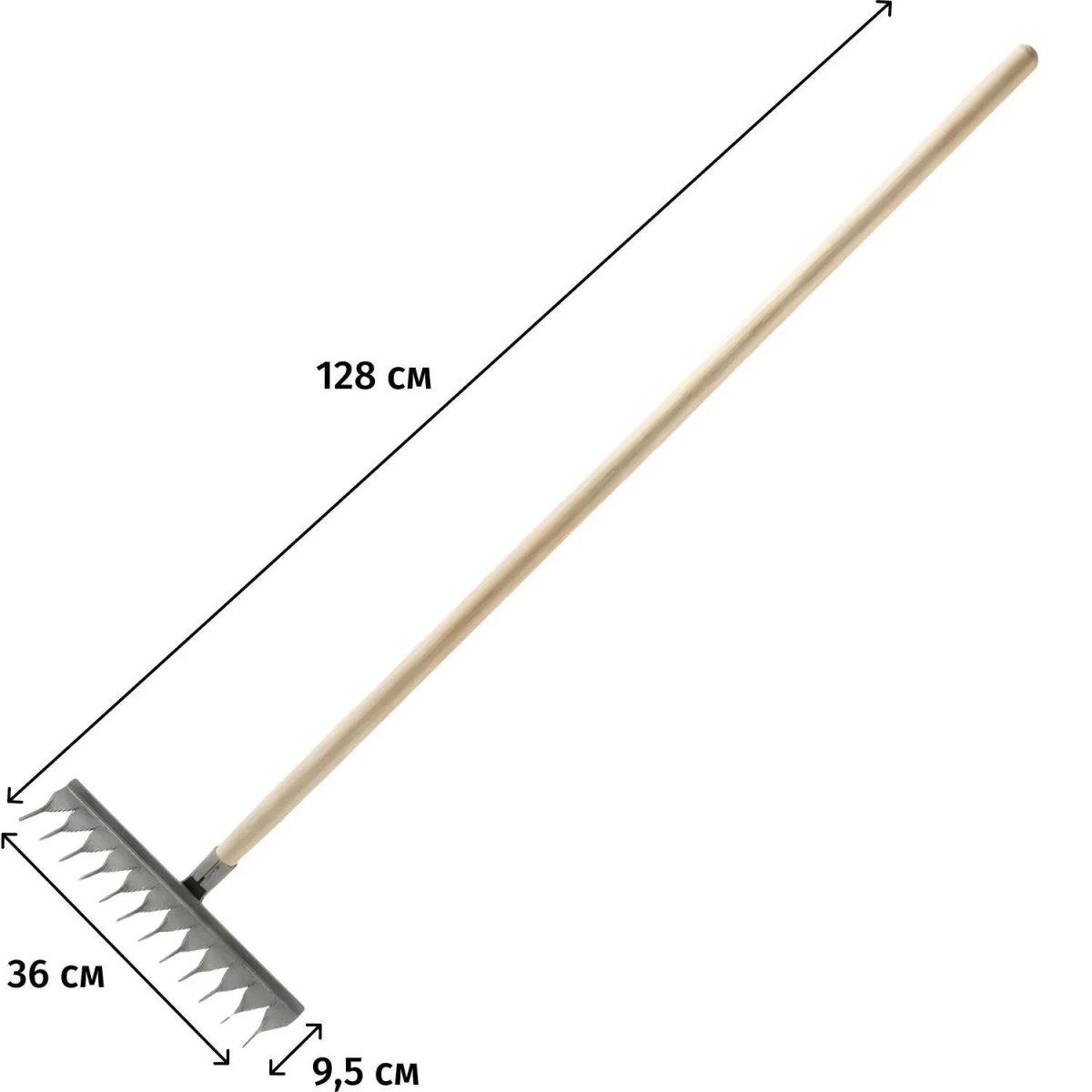 Грабли витые 12-ти зубые с черенком 1 сорт_ГВч-12