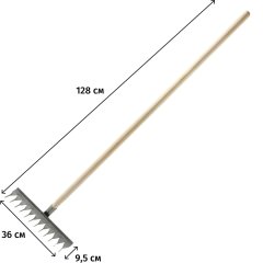 Грабли витые 12-ти зубые с черенком 1 сорт_ГВч-12