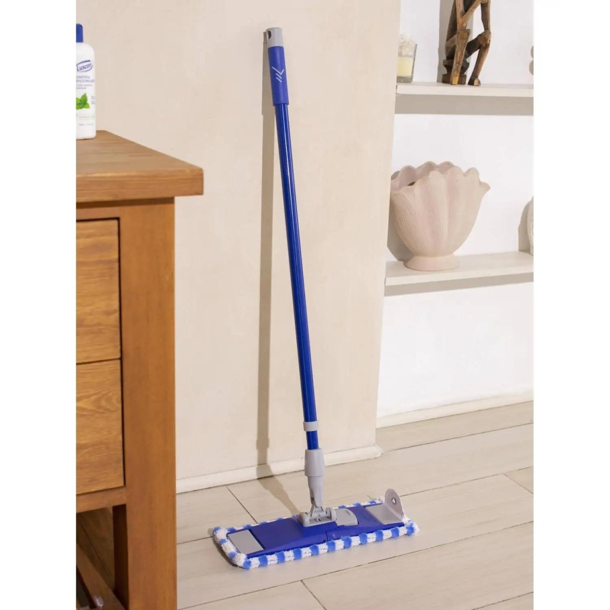 Швабра флаундер Luscan 34х10см насадка микрофибра, кнопки