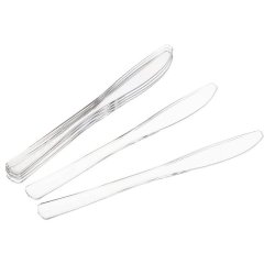 Нож одноразовый 200мм прозрачный ПС 50шт/уп