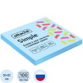 Стикеры Attache Simple 51х51 мм пастельные голубые (1 блок,100 листов)