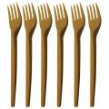 Вилка одноразовая 168мм,золот.-охристого до коричн,древесн. волокно,50шт/уп
