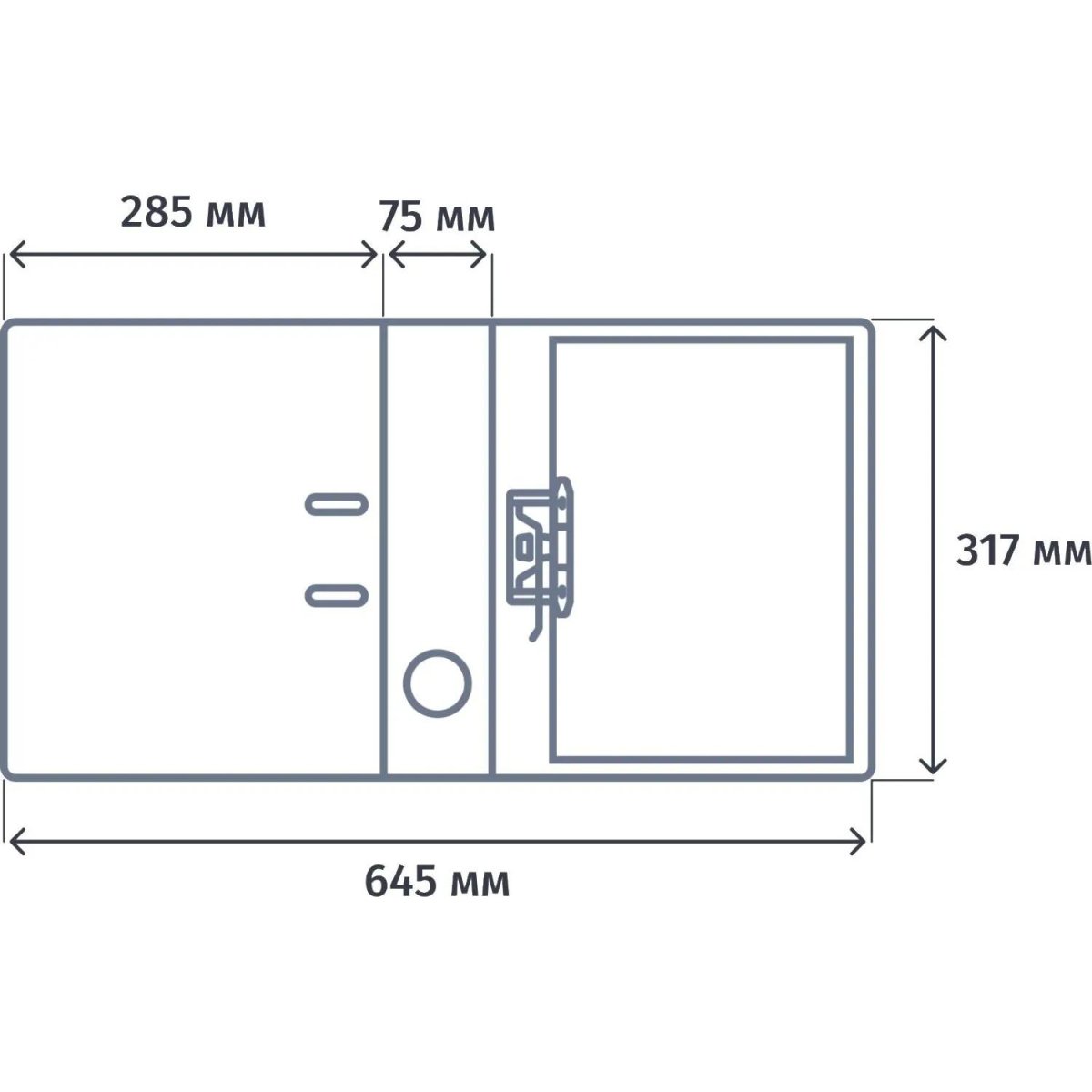 Папка-регистратор 75мм Attache А4, зеленая, РР/бумага без мет. уголка