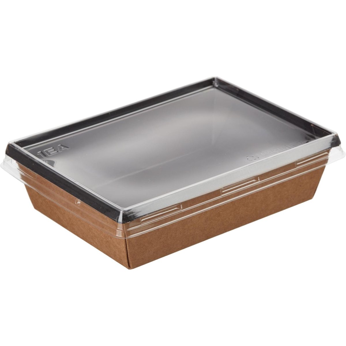 Крышка ПЭТ OneClick (lid 500/0) д/бум.конт., прозр.плос.,400шт/кор