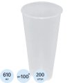 Стакан одноразовый Bubble Cup 650мл матовый/прозр., 200шт/кор (1022П)