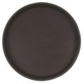 Поднос прорезин.кругл.16'' 40см корич., кт03