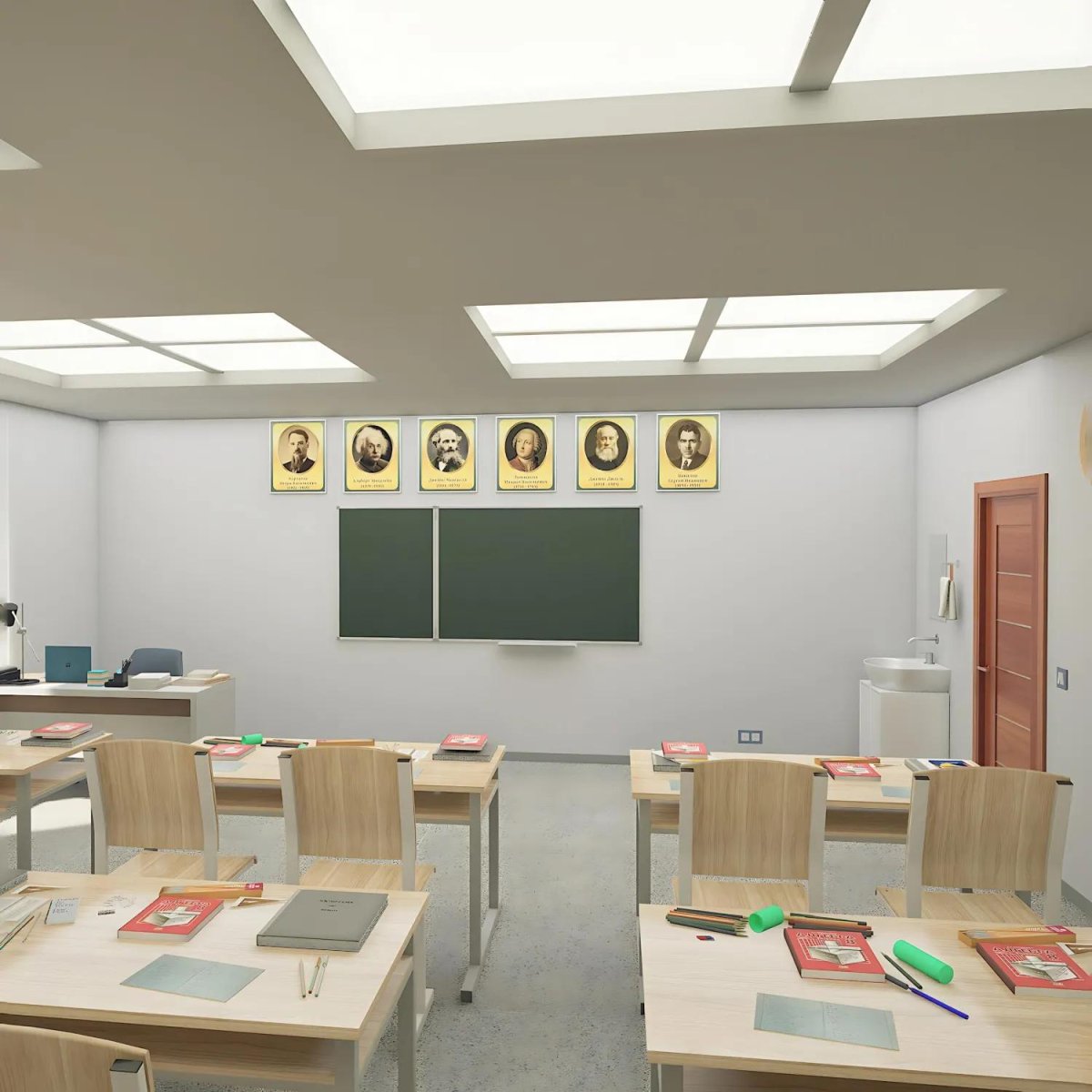 Доска магнитно-меловая Attache 2-х секционная без разлиновки