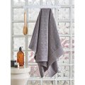 Полотенце махровое банное бордюр Жаккард 70х120 см ,500 г/м2, Антрацит