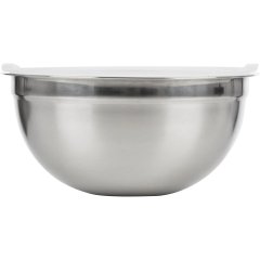 Миска из нерж стали с пласт крышкой, смешанная полировка Amarena 4,3 л