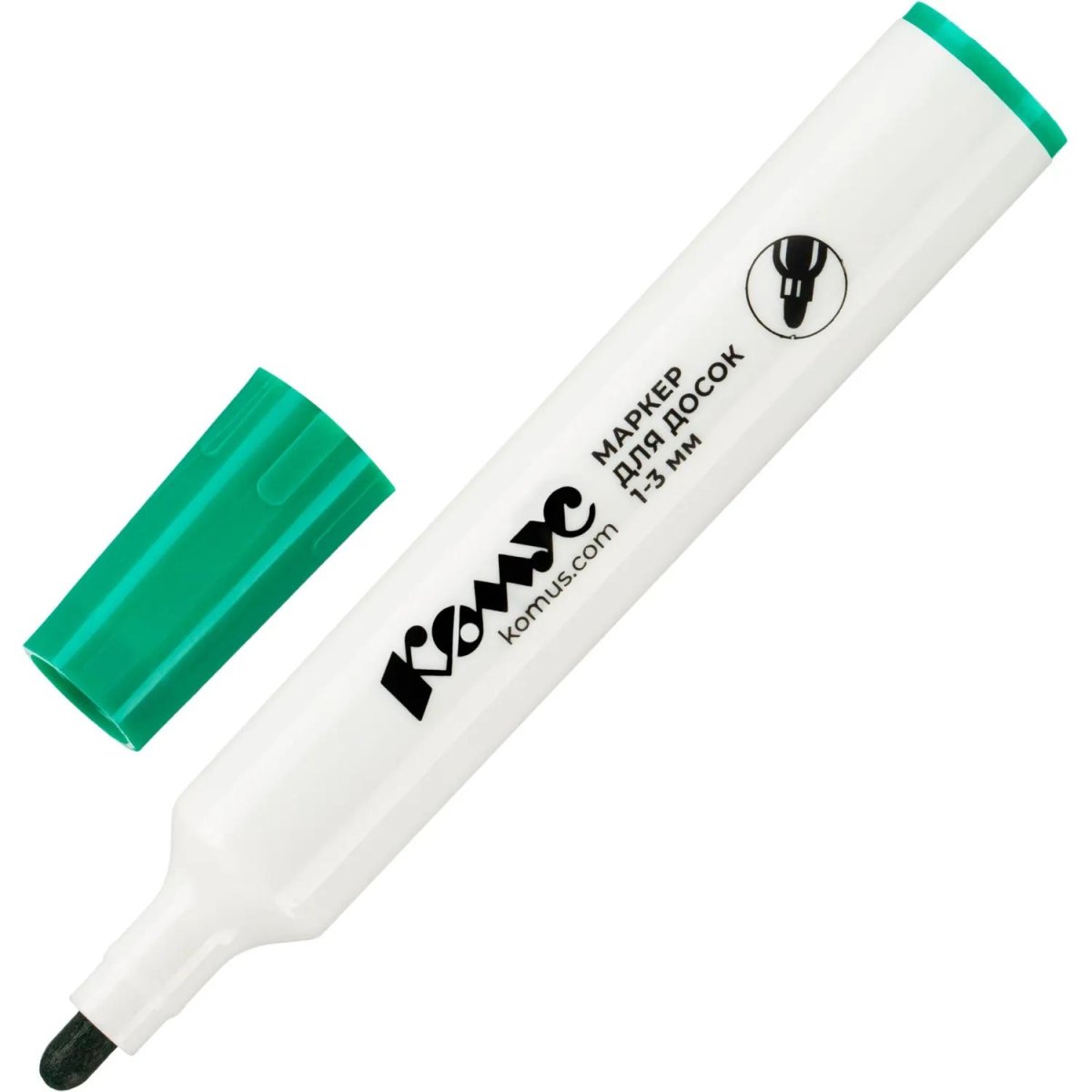 Набор маркеров для белых досок Комус 1-3мм, кругл. наконечник, 4цвета, ПВХ