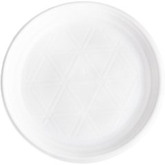 Тарелка одноразовая Комус d 205 мм, бел., ПП, 100шт/уп