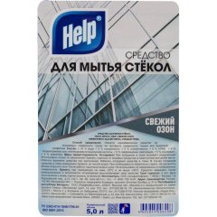 Средство для стекол и зеркал HELP Свежий озон 5л ПЭТ