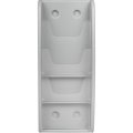Лоток настенный односекционный Комус Штиль 3 отделения А4 верт. серый