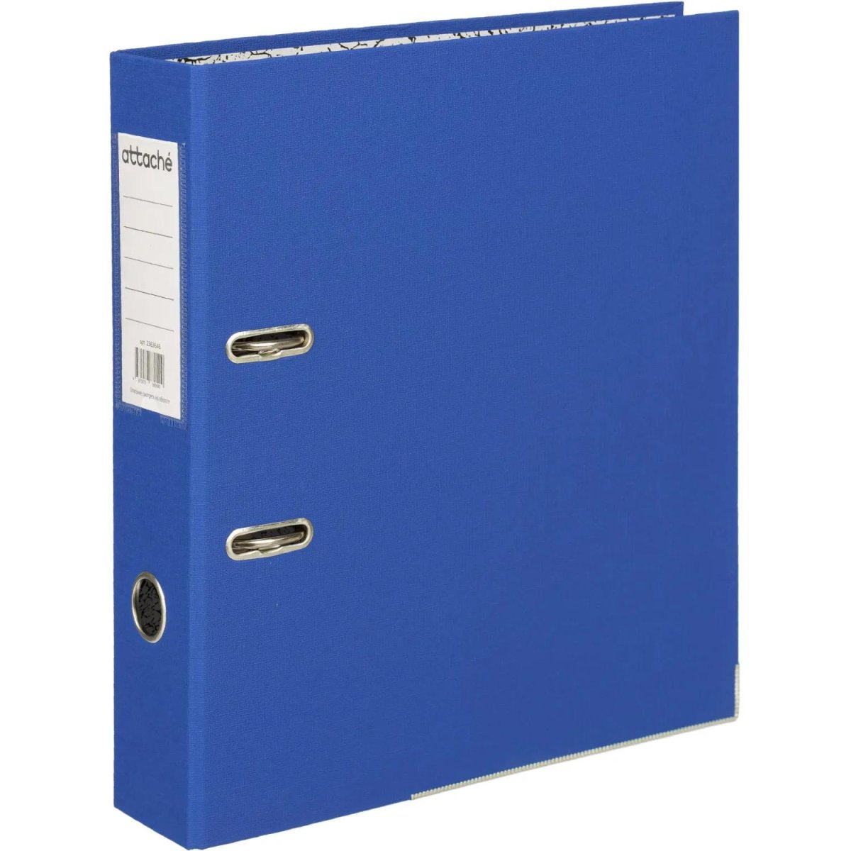Папка-регистратор 75мм Attache А4, синяя, РР/бумага, мет. уголок
