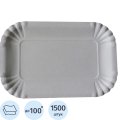Тарелка одноразовая прямоуг. 13х20см, белая с ламинацией 1500шт/кор