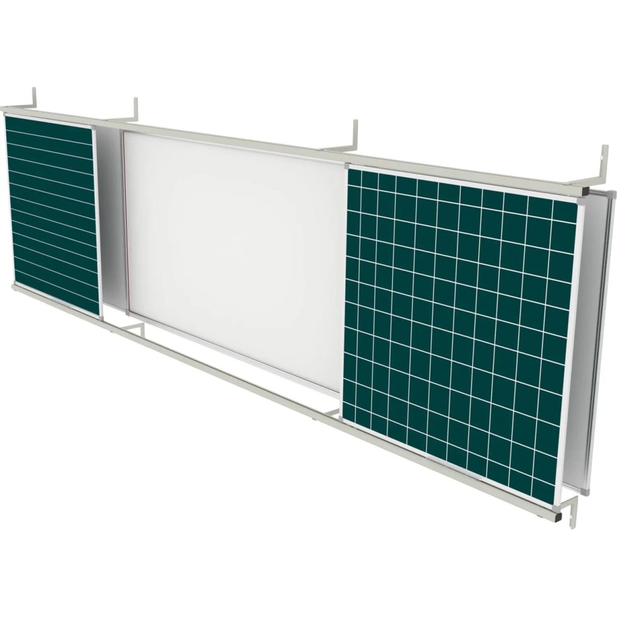 Доска раздв. магн.-мелов(линов)/маркер.Attache 100х300 4хсекц под инт.сист