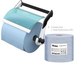 Бумага протирочная Veiro 2сл.500лx6рул/уп, съем.втул,синий WP203