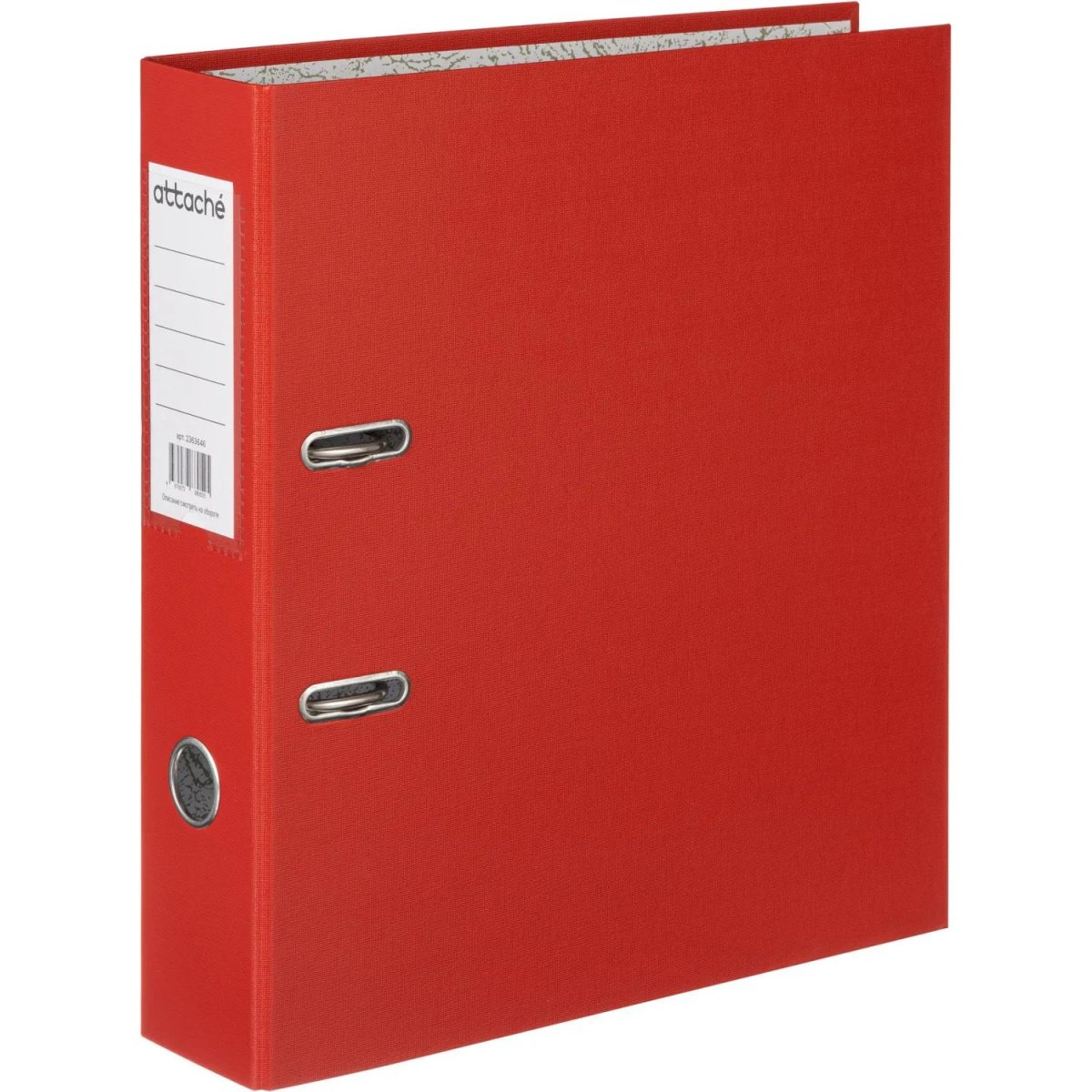 Папка-регистратор 75мм Attache А4, красная, РР/бумага, без мет. уголка