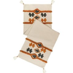 Скатерть (дорожка) 45х150см, 100% хлопок, с вышивкой, разноцветный