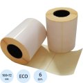Термоэтикетки ЭКО 100х72, 500 шт/рул, вт.40, 6рул/уп(спайка)