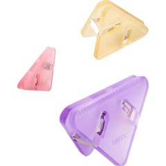 Зажимы для бумаг Deli EQJ8530, 4шт/уп,4цв,32мм, до 40л,угл, пласт