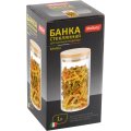 Банка стеклянная для сыпучих продуктов с крышкой BAMBU, 1 л