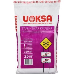 Реагент противогололёдный UOKSA Гран/крошка фр 2-5мм мешок 25кг люб/темпер