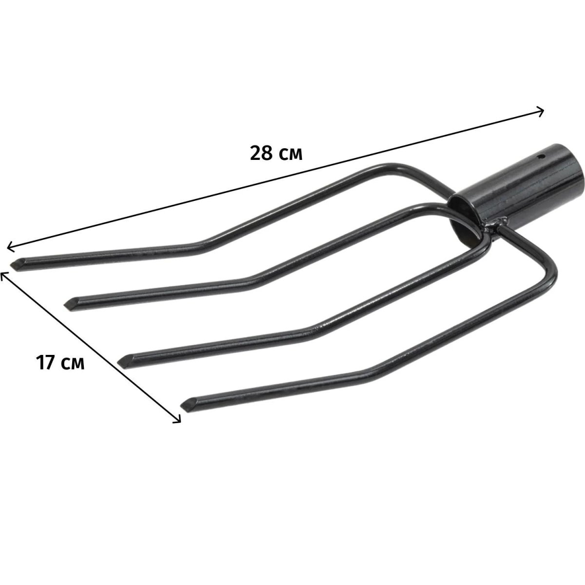 Вилы сенные 170х280мм без черенка тулейка 40мм_21010019н