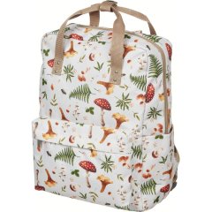 Рюкзак Квадро Грибы, светлый, 1 отд., 3 кармана,37х28х13