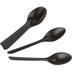 Ложка однораз.чайная ПП 125мм, черн., 1000шт/кор (4034Ч)