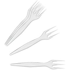 Вилка одноразовая мини прозрачная PS 85мм 50шт/уп