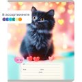 Тетрадь КЛЕТКА 12л. МИЛЫЕ КОТЯТА - 7  цвет. мелов.обл., асоорти 12-0912
