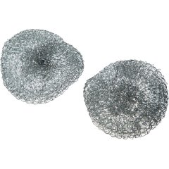 Губка-мочалка металлическая для мытья посуды 80x80x25мм 12г 5шт/уп