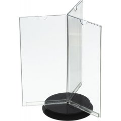 Подставка настольная вращающаяся Комус 1/3 А4 Евробуклет акр основаниечерн