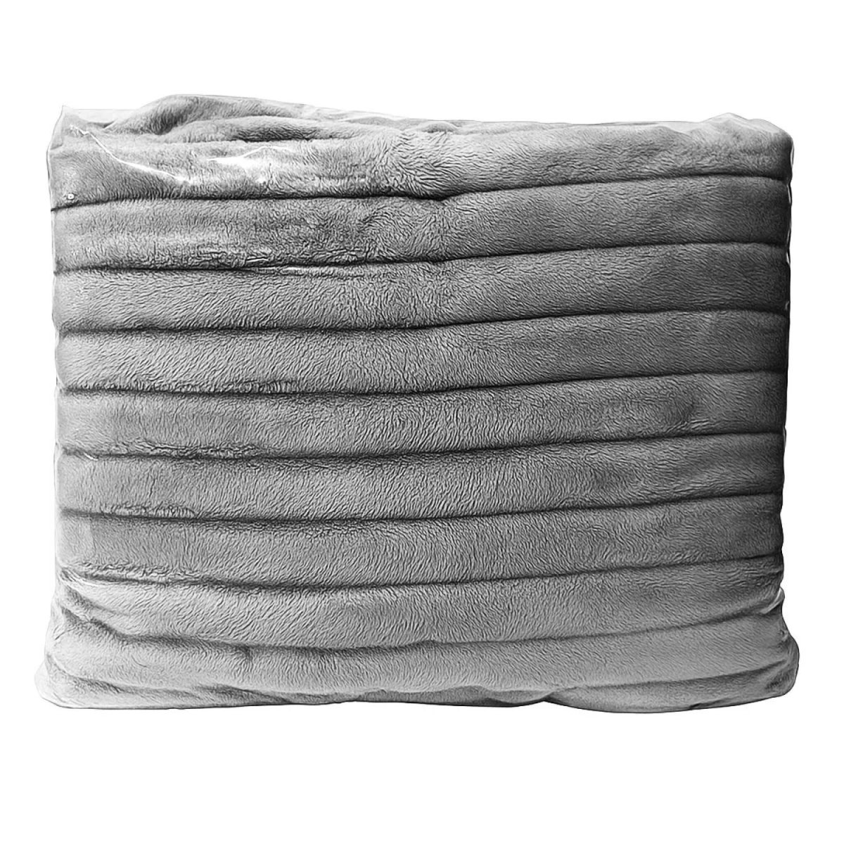 Покрывало 150х200 BRAVO Family велсофт Волна г/к №51 серый в пакете